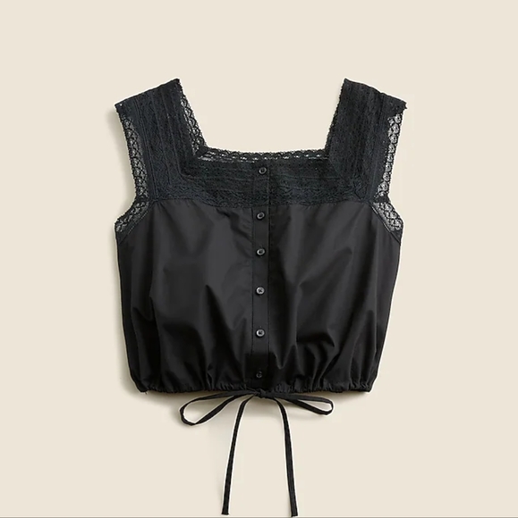 J crew lace crop top - Picture 2 of 4